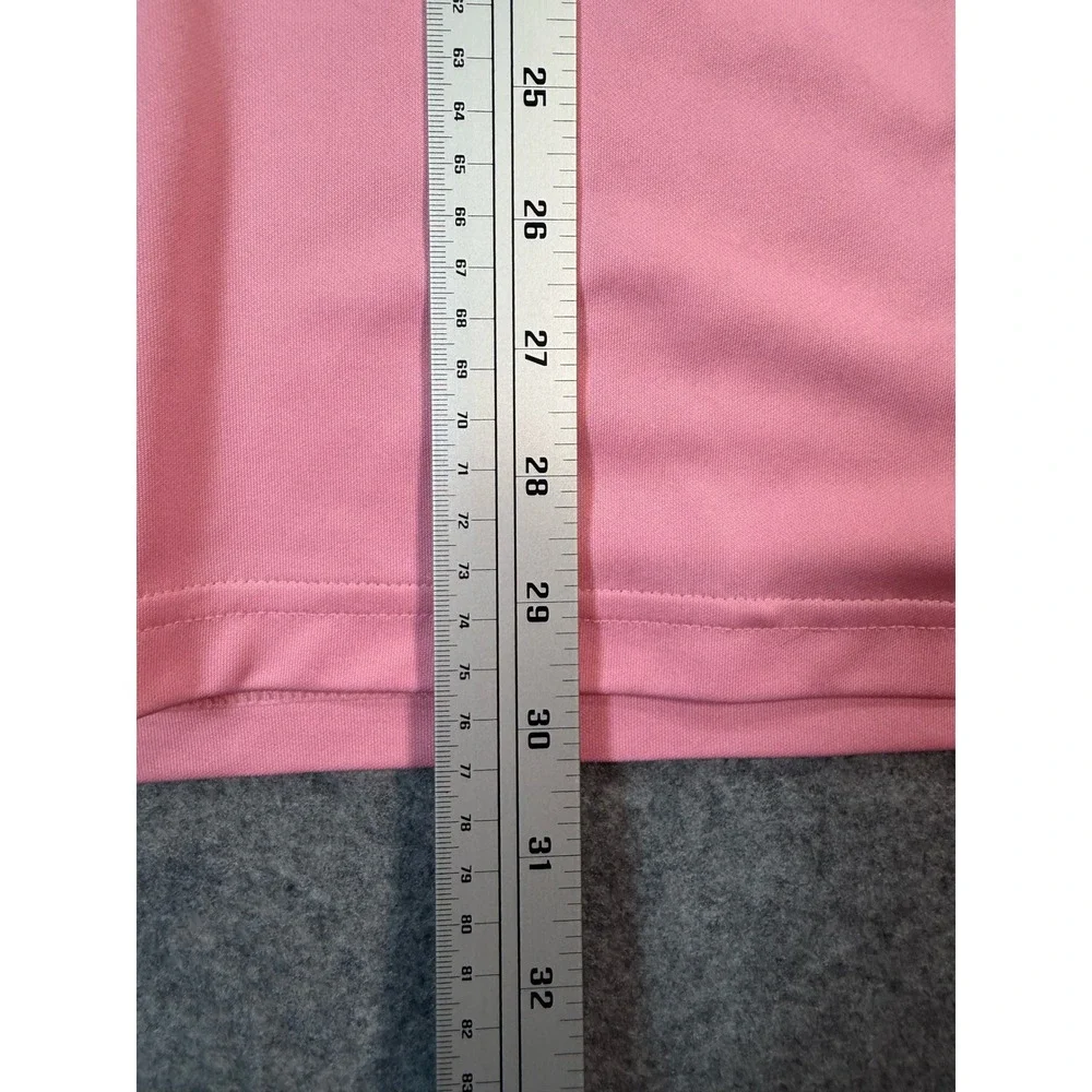 Adidas Mens Primegreen Golf Polo Shirt‎ Pink Short Sleeve Logo Size L